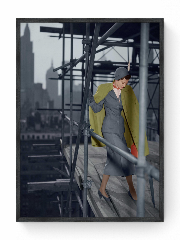 Barbara Mullen in a Yellow Coat and Gray Suit, Vogue