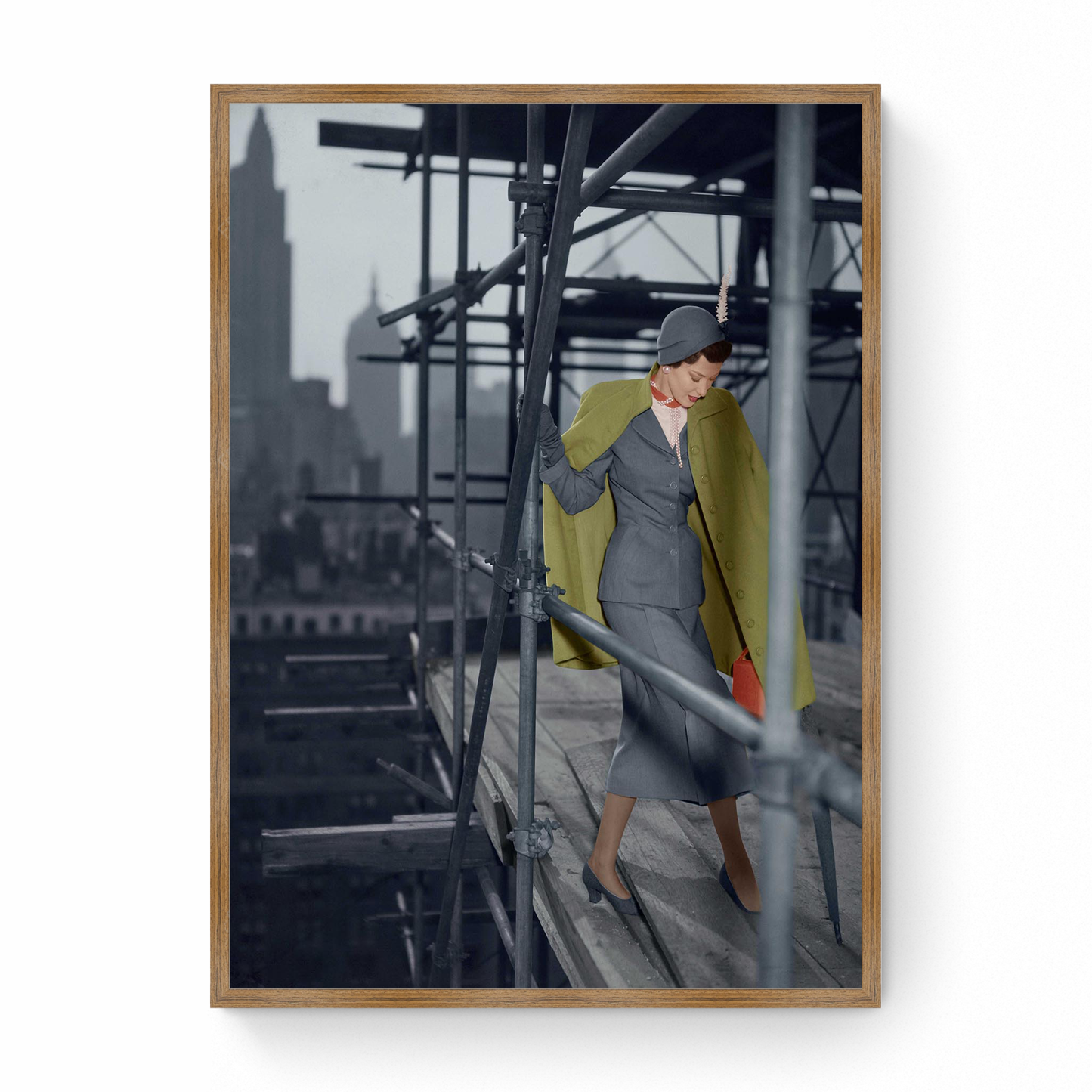 Barbara Mullen in a Yellow Coat and Gray Suit, Vogue