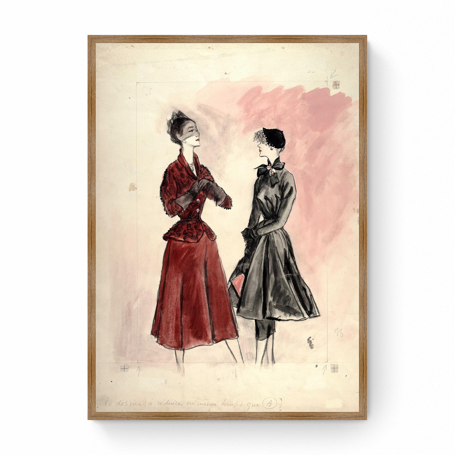 Sketch of Models in Paquin and Rouff, French Vogue