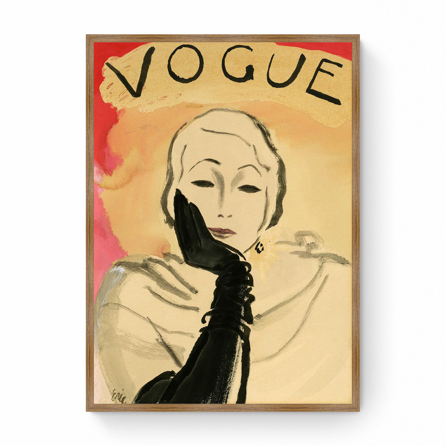 Sketch of Woman with a Black Glove, Vogue