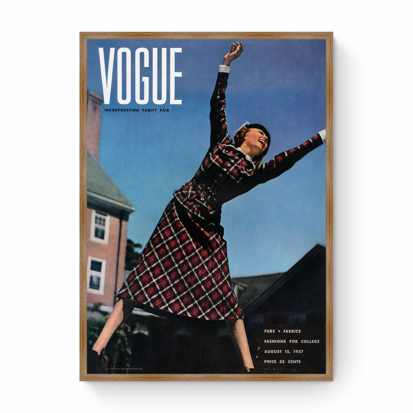 Vogue Cover: Furs, Fabrics, Fashions for College