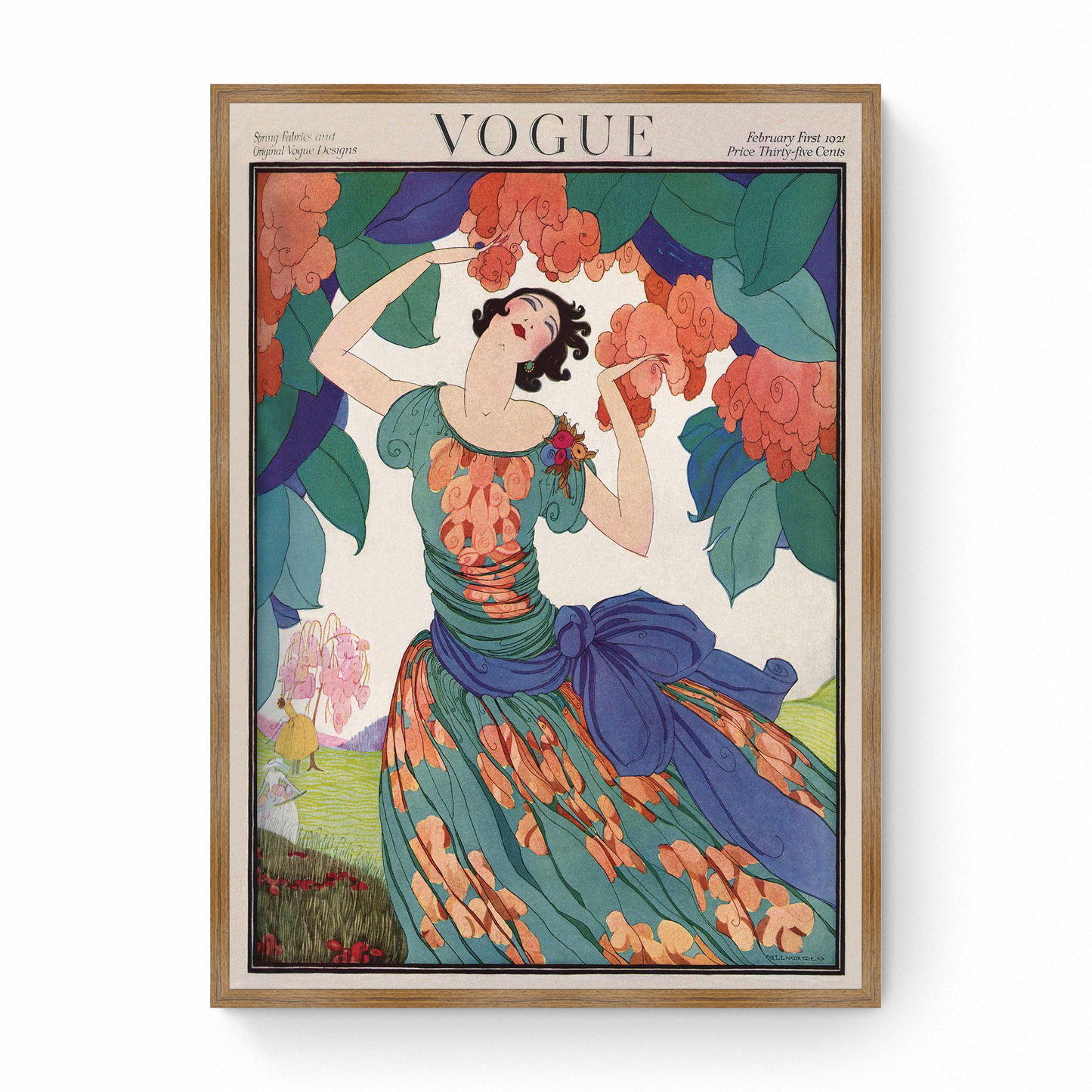 Vogue Cover: Spring Fashions and Original Vogue Designs