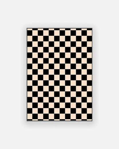 Black and white chess poster