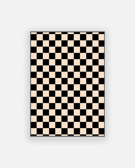 Black and white chess poster