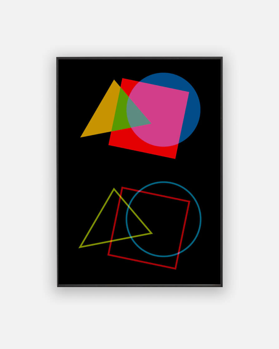 Bauhaus Shapes poster