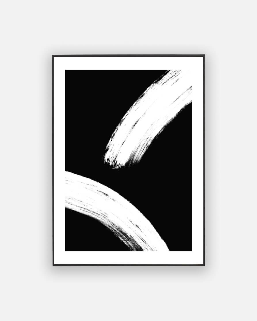 Abstract black and white poster No. 5