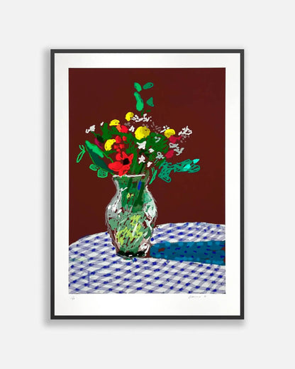 13th February 2021, Flowers In A Glass Vase - David Hockney