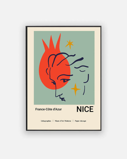 Papier D������coup������s Nice green poster