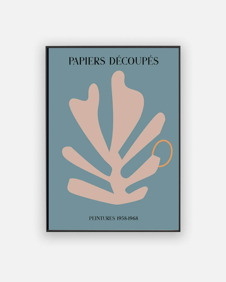 Papier D������coup������s  Blue Poster