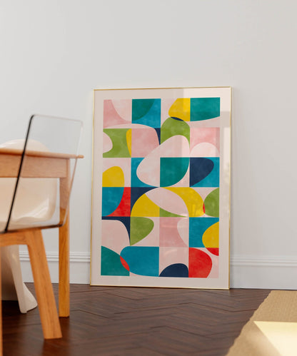 Abstract mosaic poster