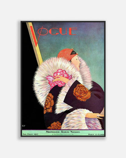 A Vintage Vogue Magazine Cover Of A Woman #8 art print by George Wolfe Plank.