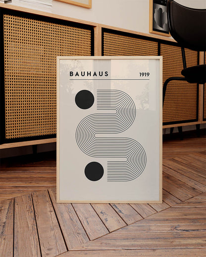 Bauhaus black and white poster No. 1