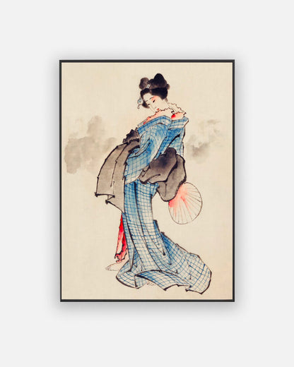 Woman in Kimono by Katsushika Hokusai