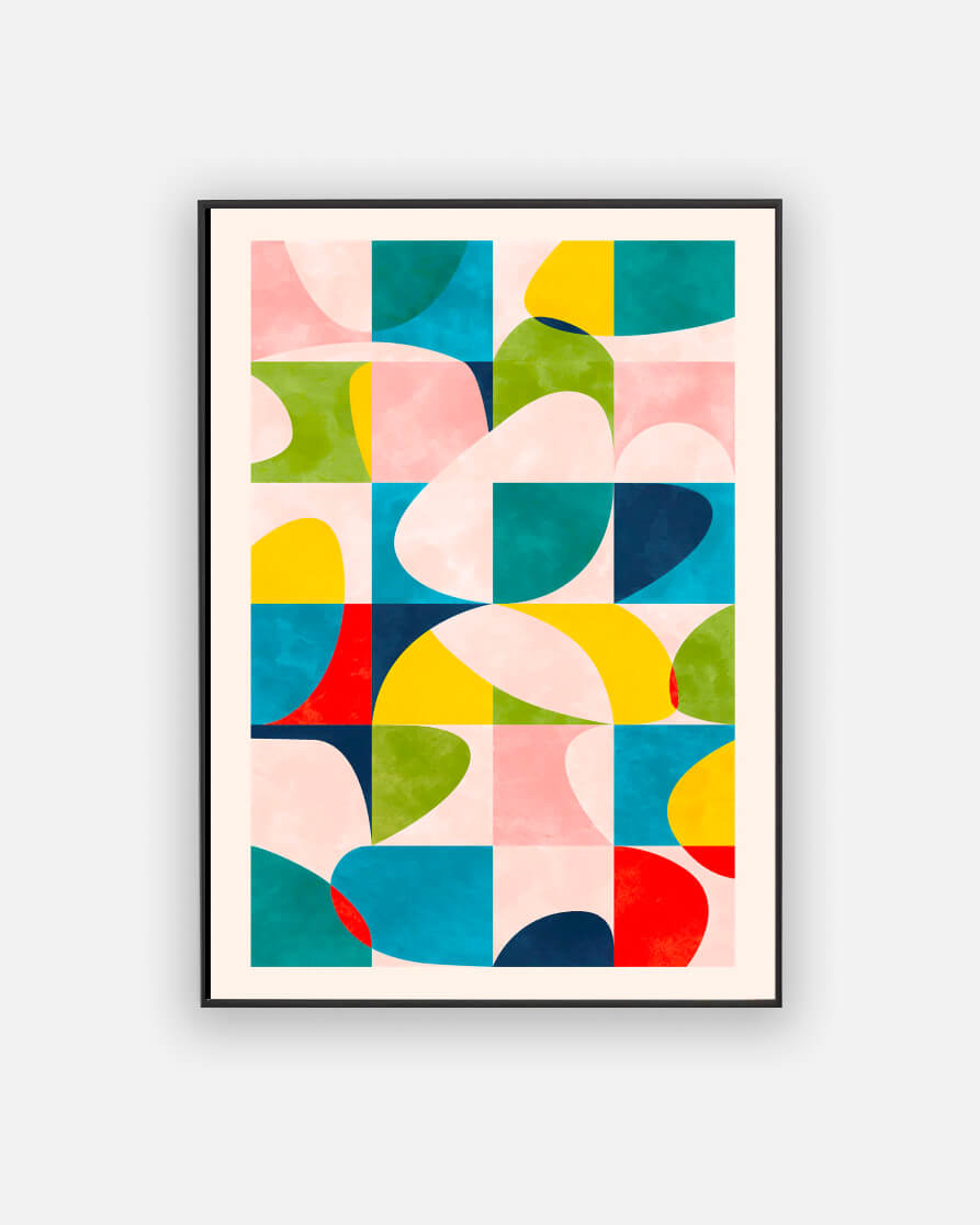 Abstract mosaic poster