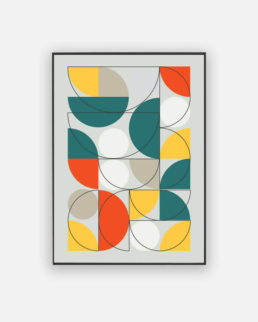 Bauhaus geometric poster