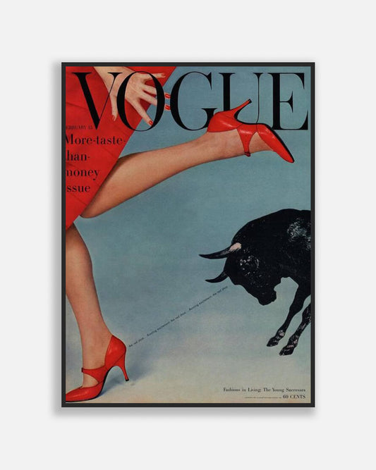 Vogue Magazine Cover Featuring A Woman Running art print by Richard Rutledge.