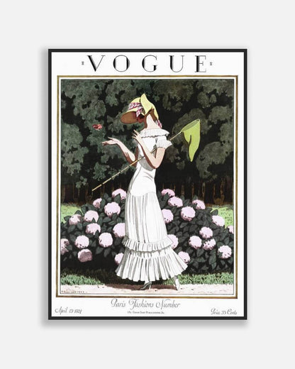 A Vintage Vogue Magazine Cover Of A Woman #3 art print by Pierre Brissaud