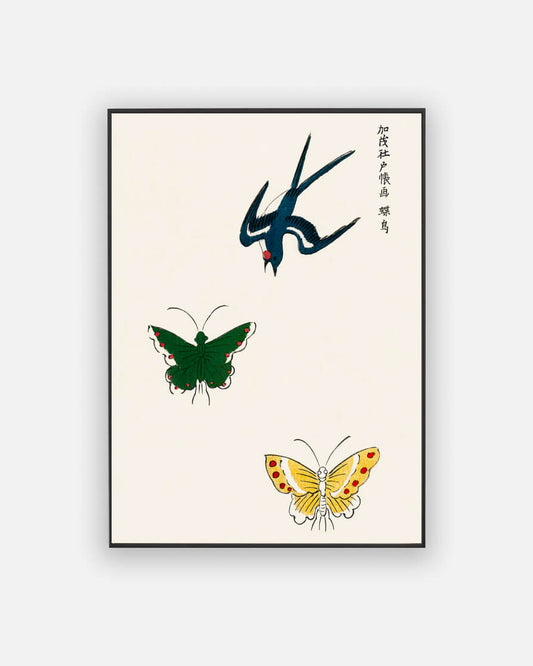 Swallows and Butterflies by Taguchi Tomoki