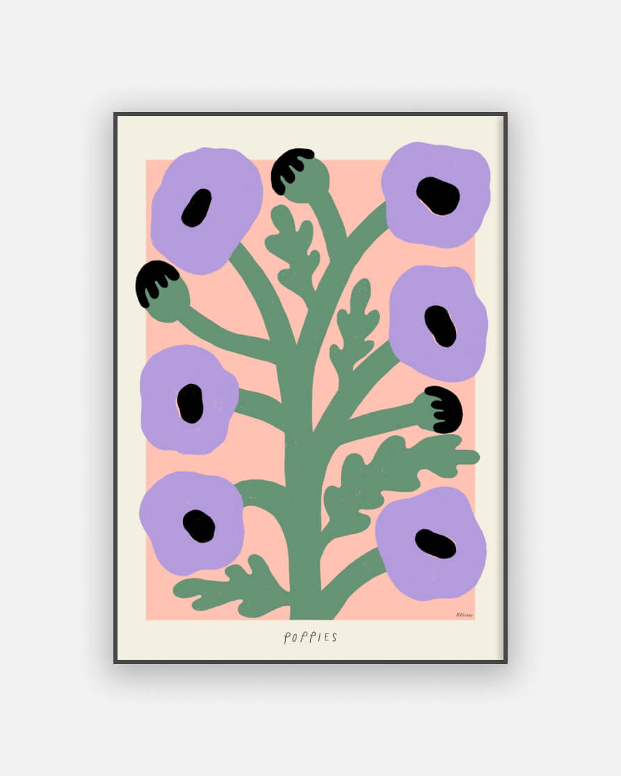 Purple Poppies by Madelen M������llard