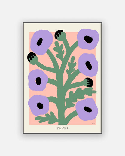 Purple Poppies by Madelen M������llard