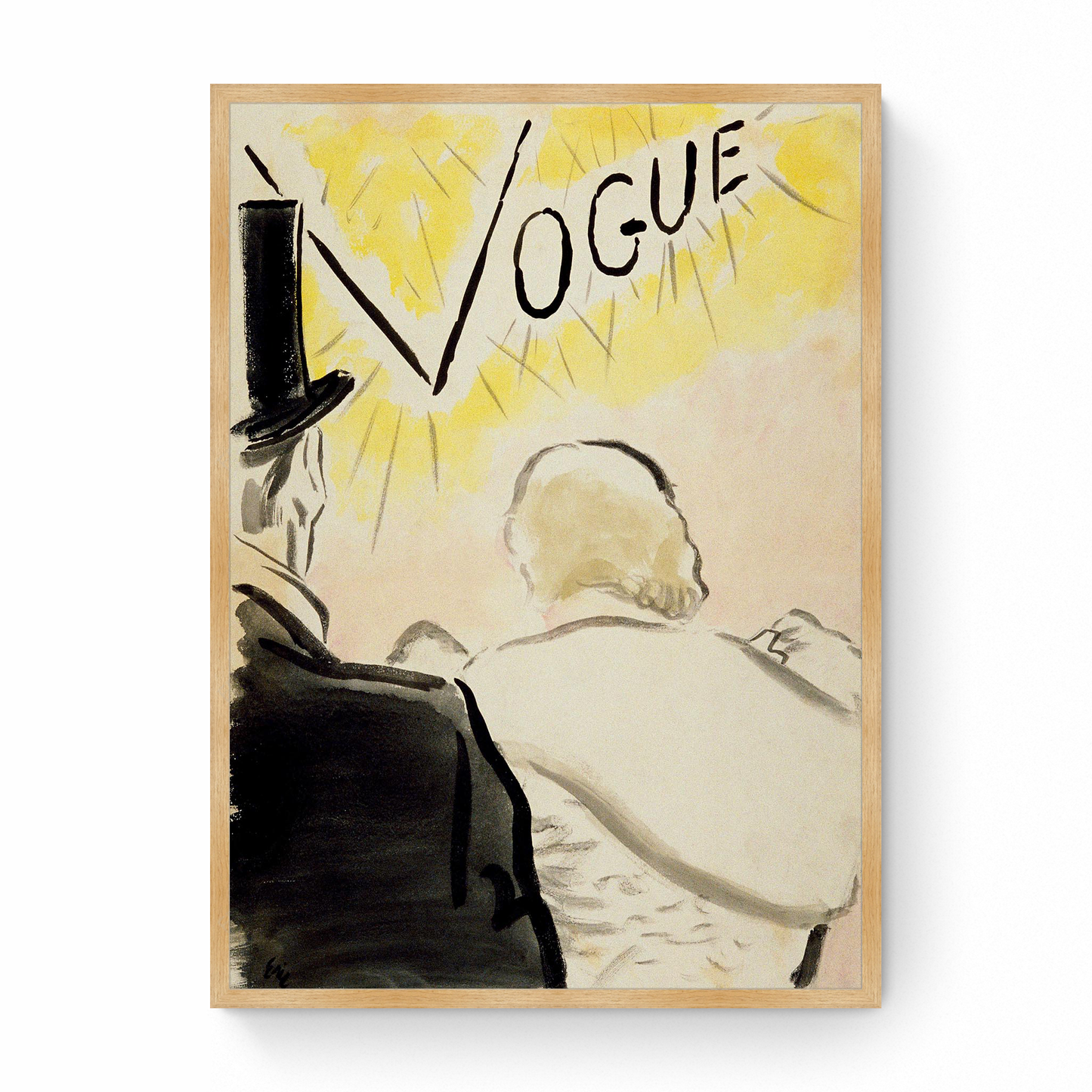 Sketch of Man and Woman in Eveningwear, Vogue