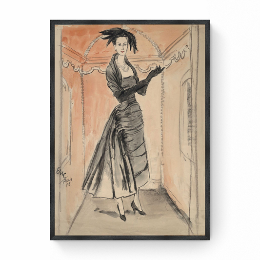 Sketch of Model in Balenciaga, Vogue