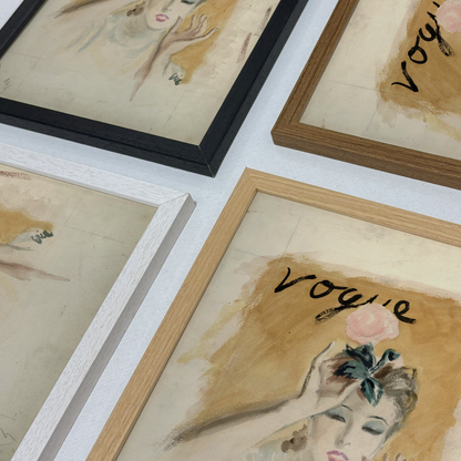 Sketch of Model with a flowers, Vogue