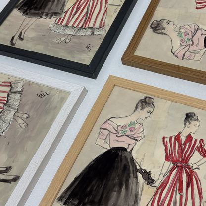 Sketch of Models in Ballet Skirts, Vogue