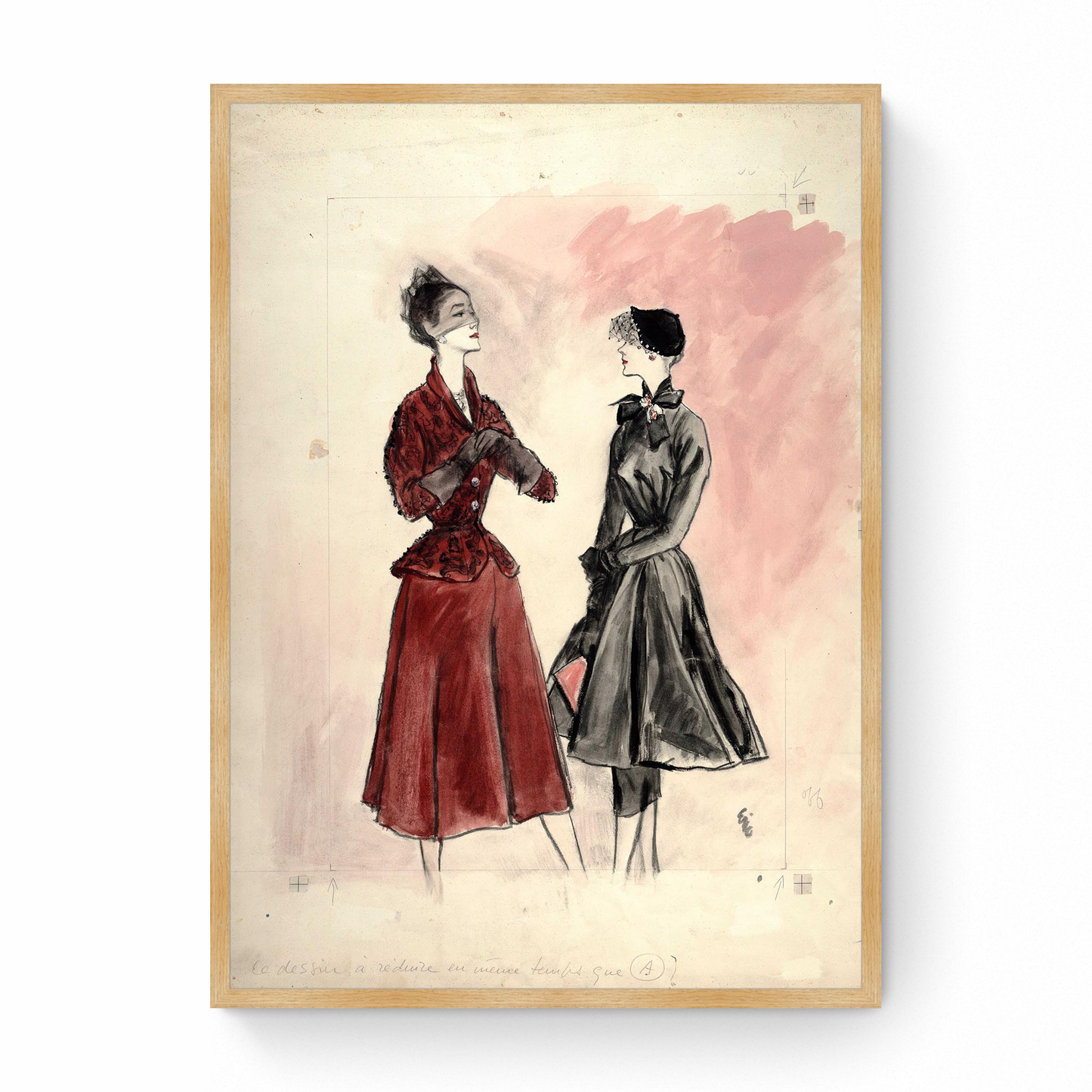 Sketch of Models in Paquin and Rouff, French Vogue