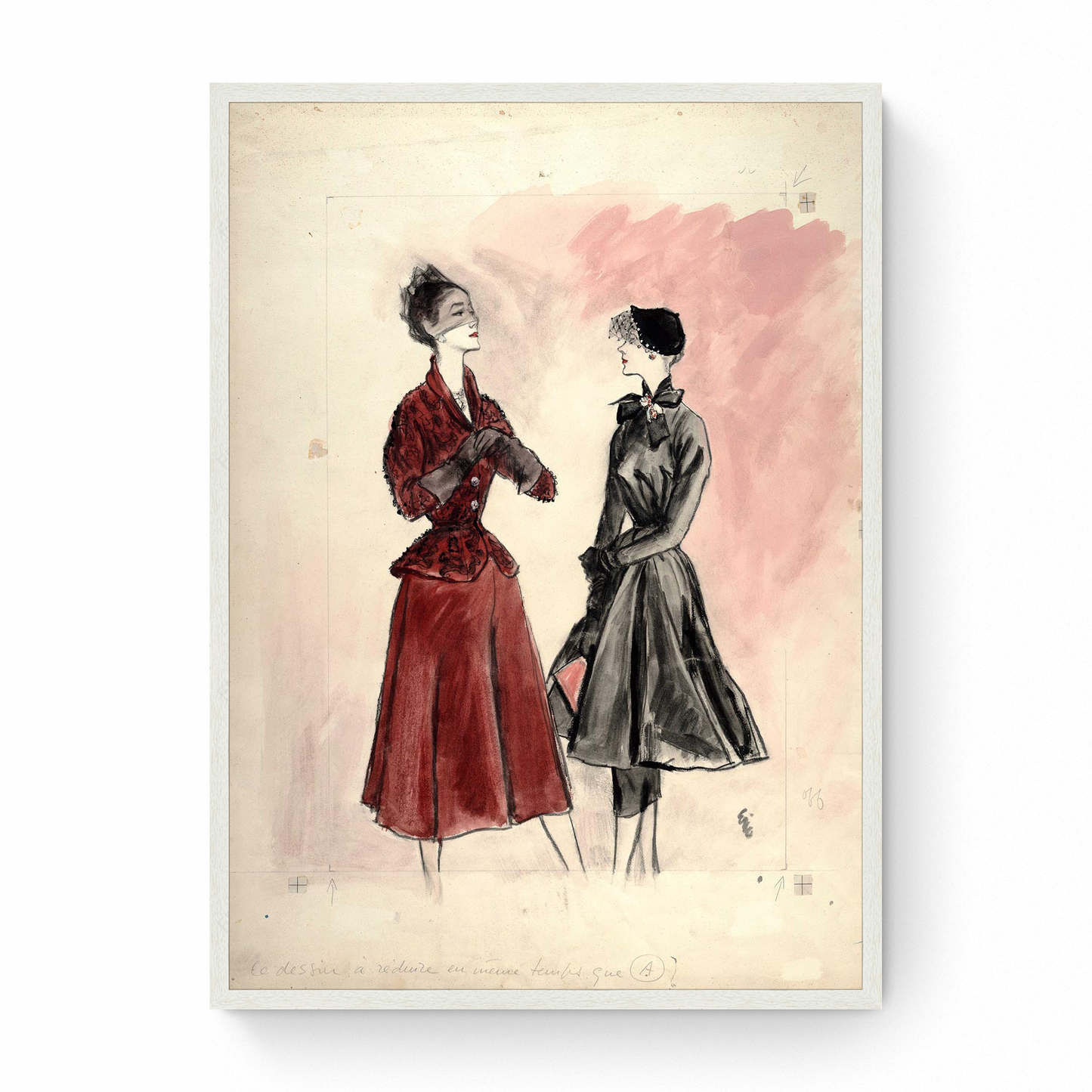 Sketch of Models in Paquin and Rouff, French Vogue