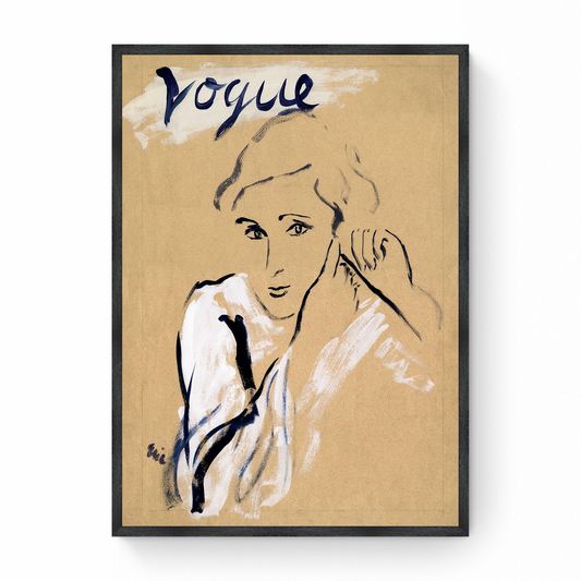 Sketch of Woman Putting on Earrings, Vogue
