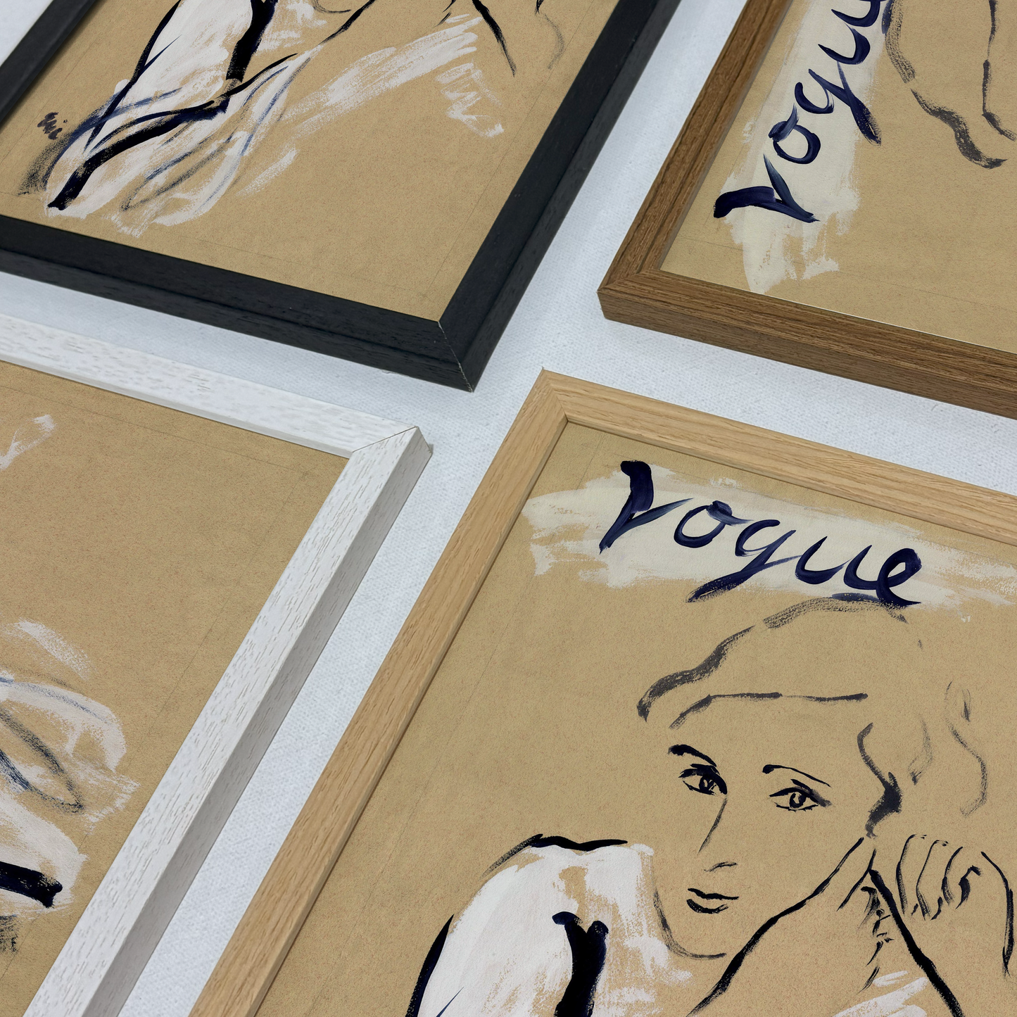 Sketch of Woman Putting on Earrings, Vogue
