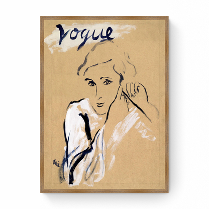 Sketch of Woman Putting on Earrings, Vogue