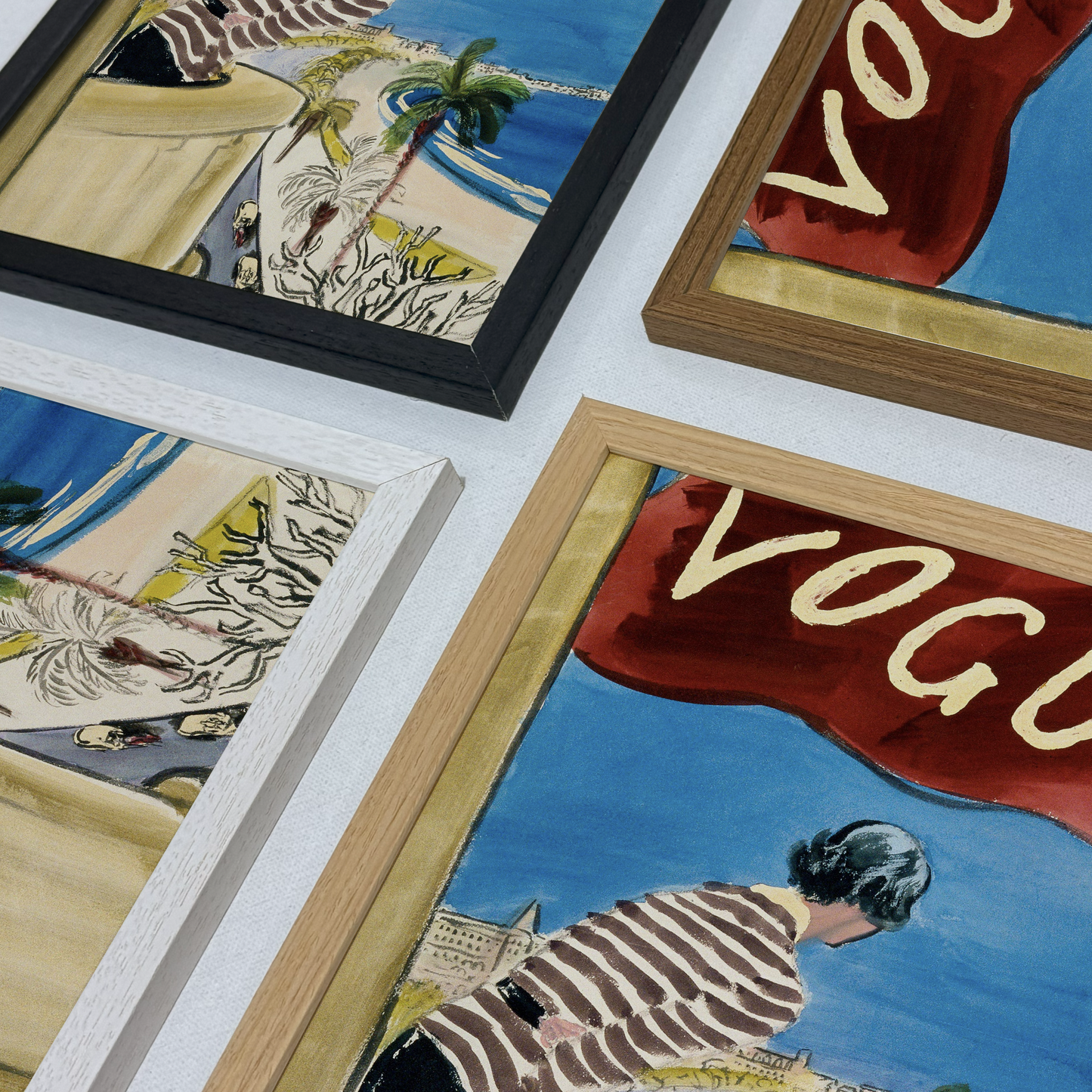 Sketch of Woman on a Balcony Near a Beach, Vogue