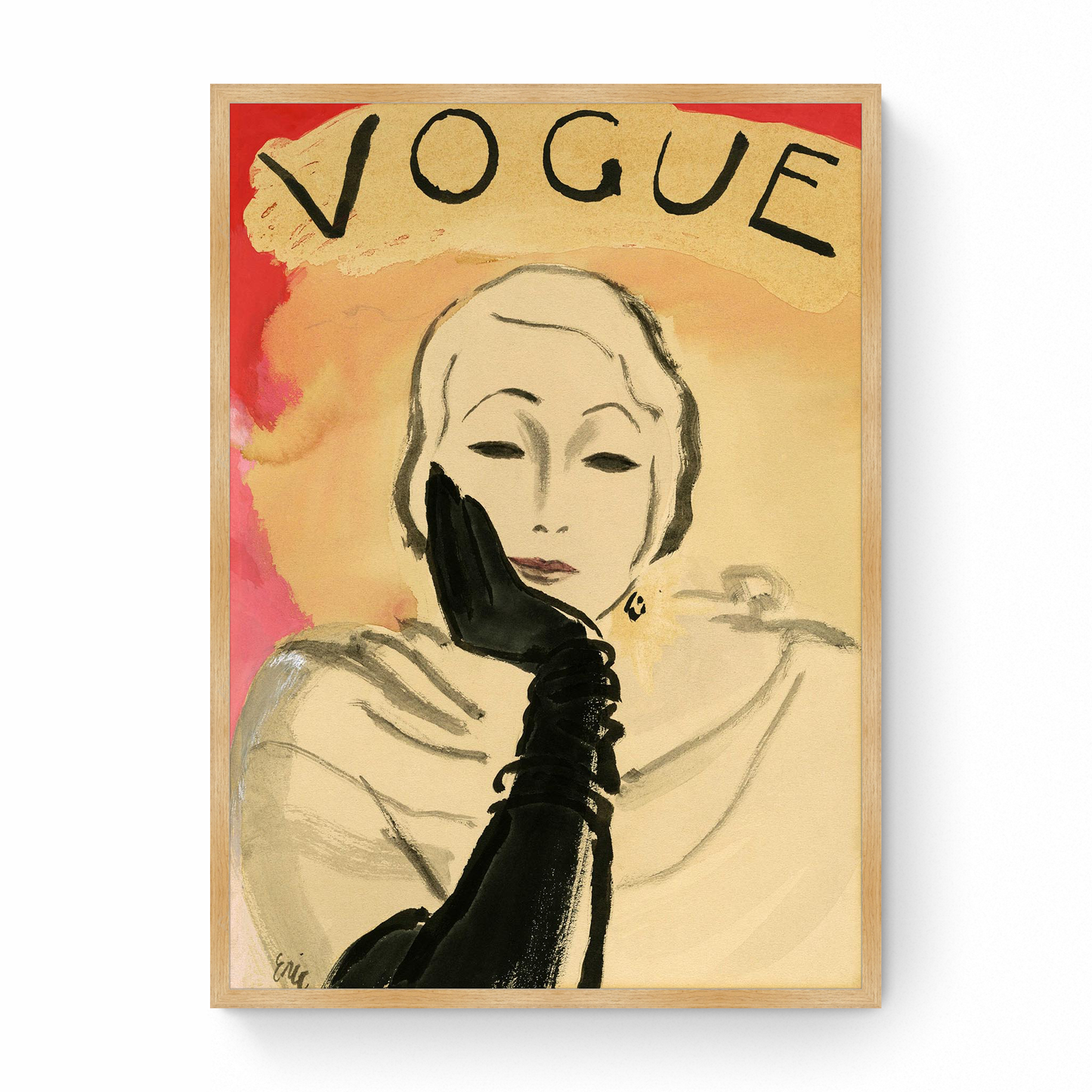 Sketch of Woman with a Black Glove, Vogue