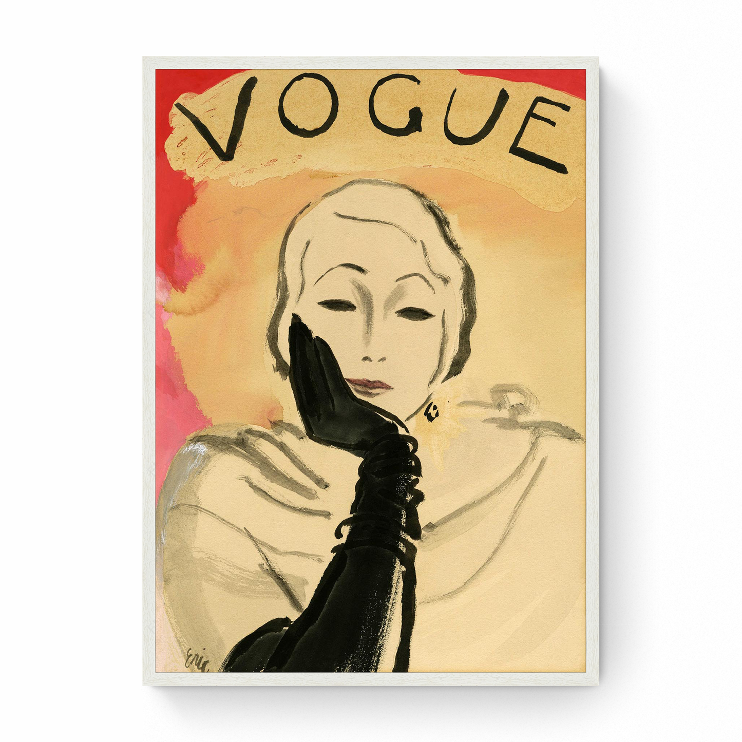 Sketch of Woman with a Black Glove, Vogue