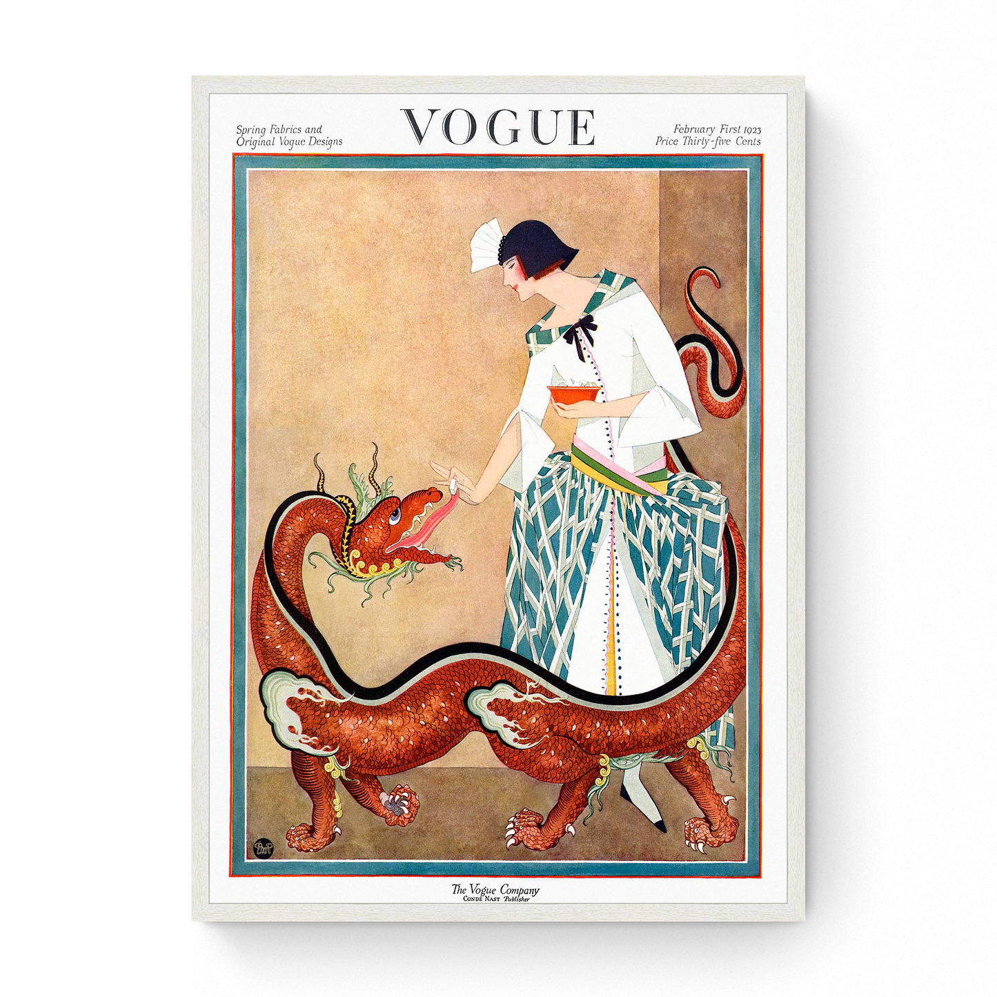 Vogue Cover: Spring Fabrics and Original Vogue Designs