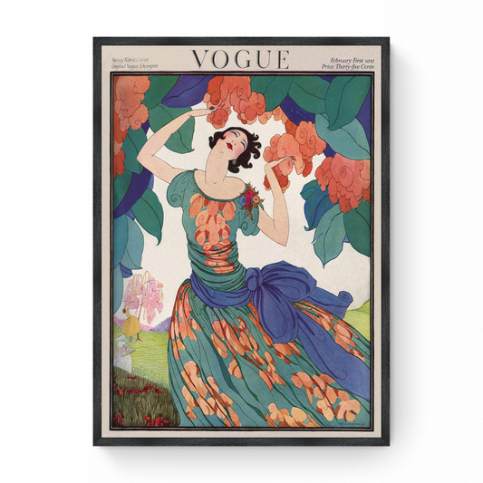 Vogue Cover: Spring Fashions and Original Vogue Designs